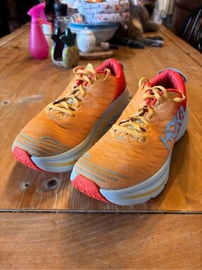 Hoka one one mens Bondi X running shoes fiesta amber yellow 11D